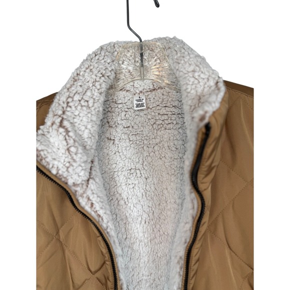 Free Country Stratus Lite Women's Gold Polyester Reversible Vest, Camel Size L - Picture 6 of 7